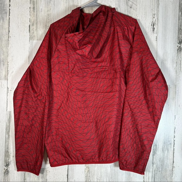 Nike Men’s Ru City Scape Packable Jacket Windbreaker Red Black Size Large - Picture 3 of 9